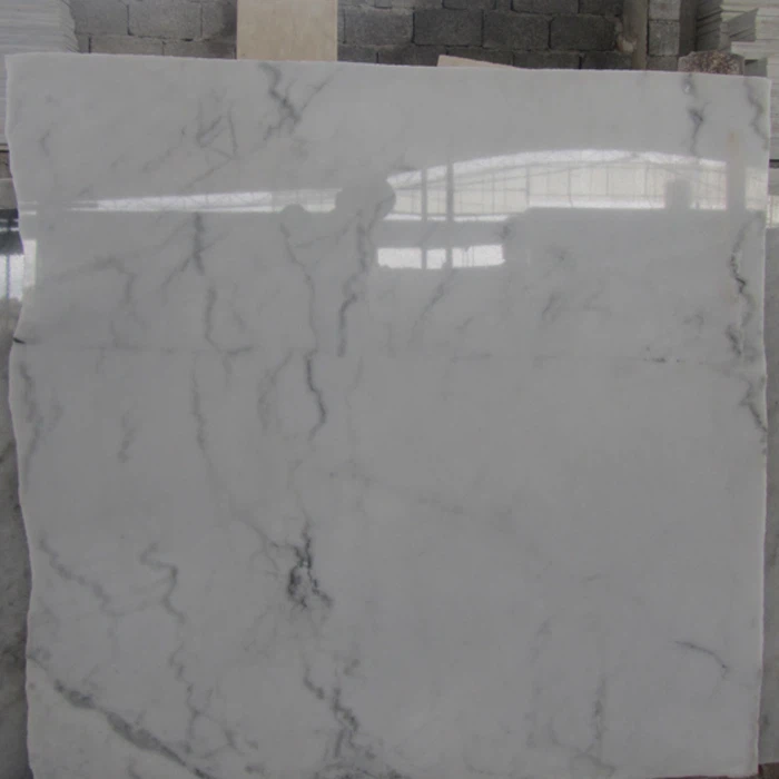 Γυαλιστερό λευκό μαρμάρινο δάπεδο πλακάκια δαπέδου